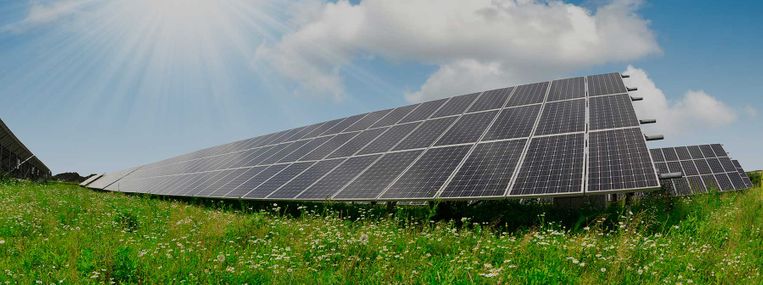 [company_name_branding] panel solar sobre zona verde